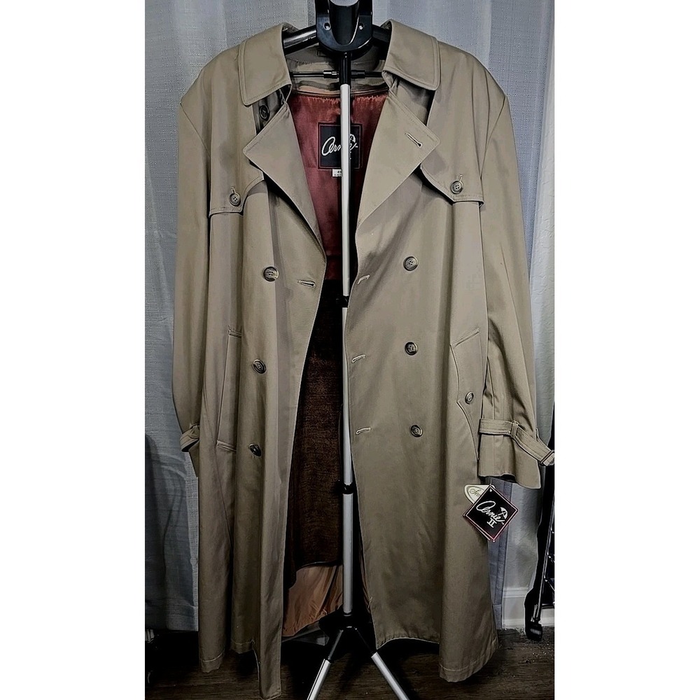 Arnie II Trench Coat Men's 48 X-Long Brown NWT Vintage Sears Best